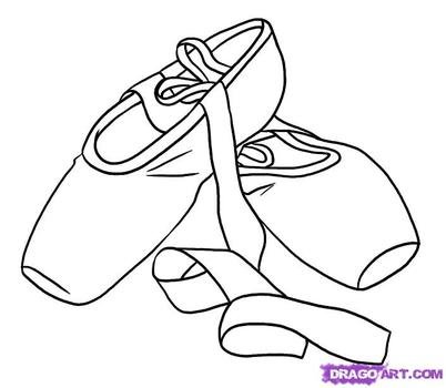 How To Draw Cartoon Ballet Shoes