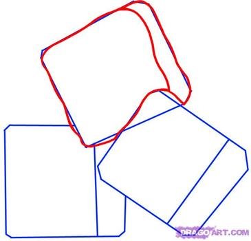 How To Draw An Ice Cube In Steps