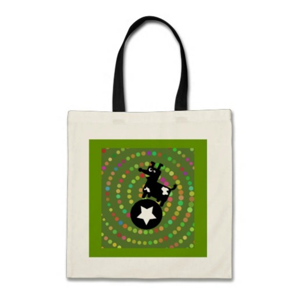 1308856337 Vector Clipart Funny Cartoon Dog Random Tote Bag