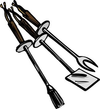 BBQ Grill Tools Clip Art