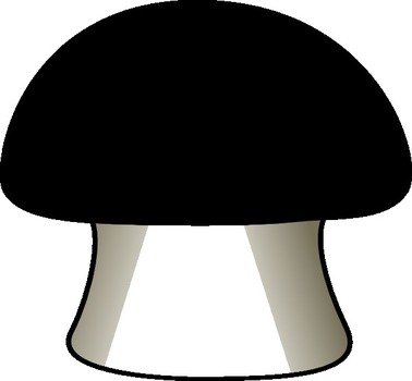 Black Mushroom Clip Art