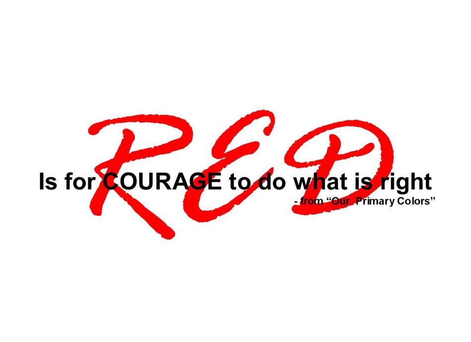 Red Is For Courage drawing