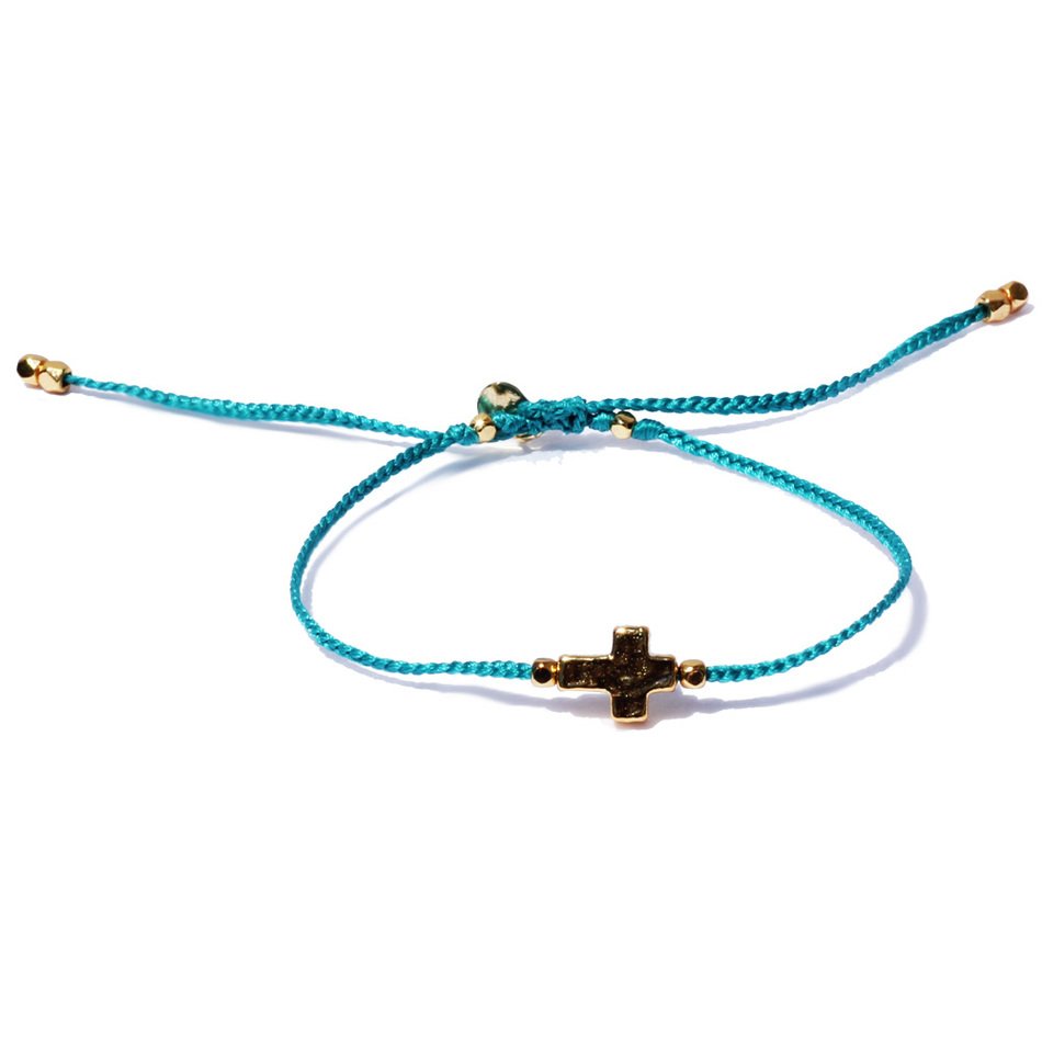 Baby Blue Cross Braided