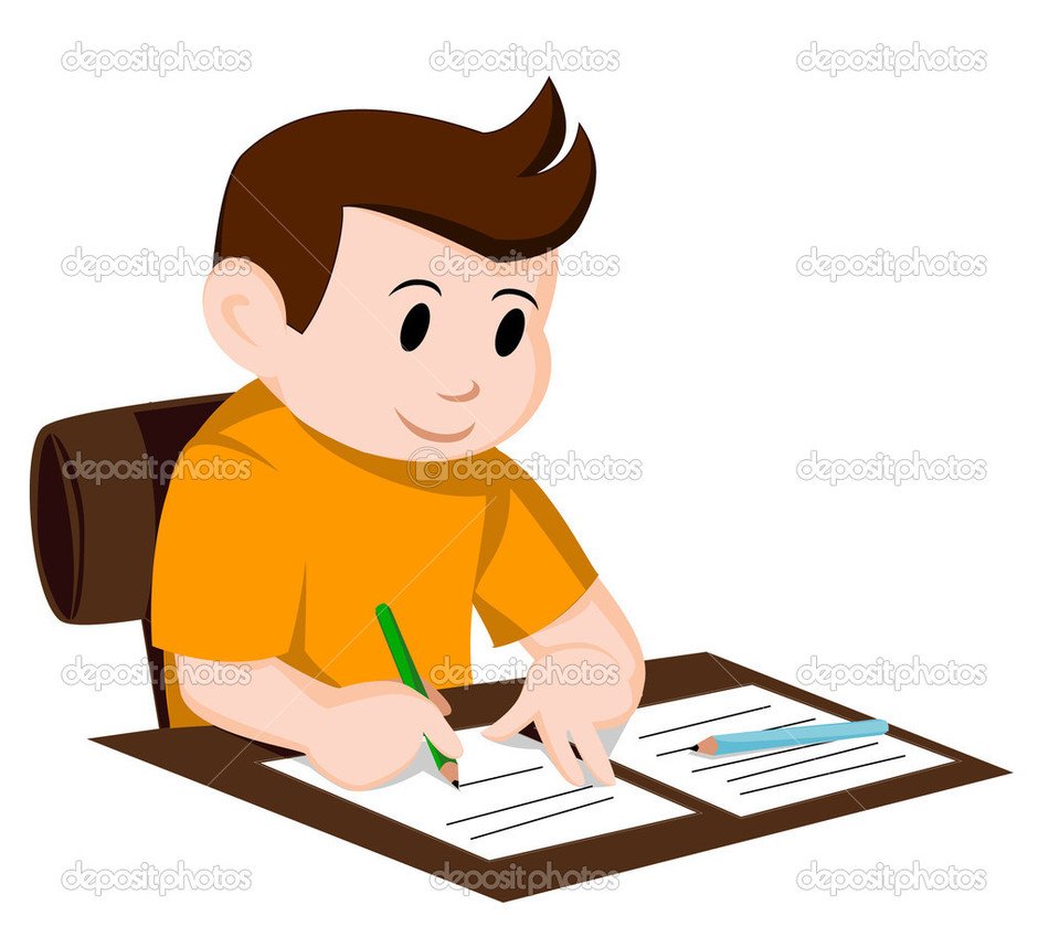 Child Studying Clip Art