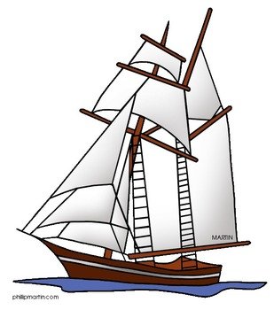 Colonial Ship Clip Art N2