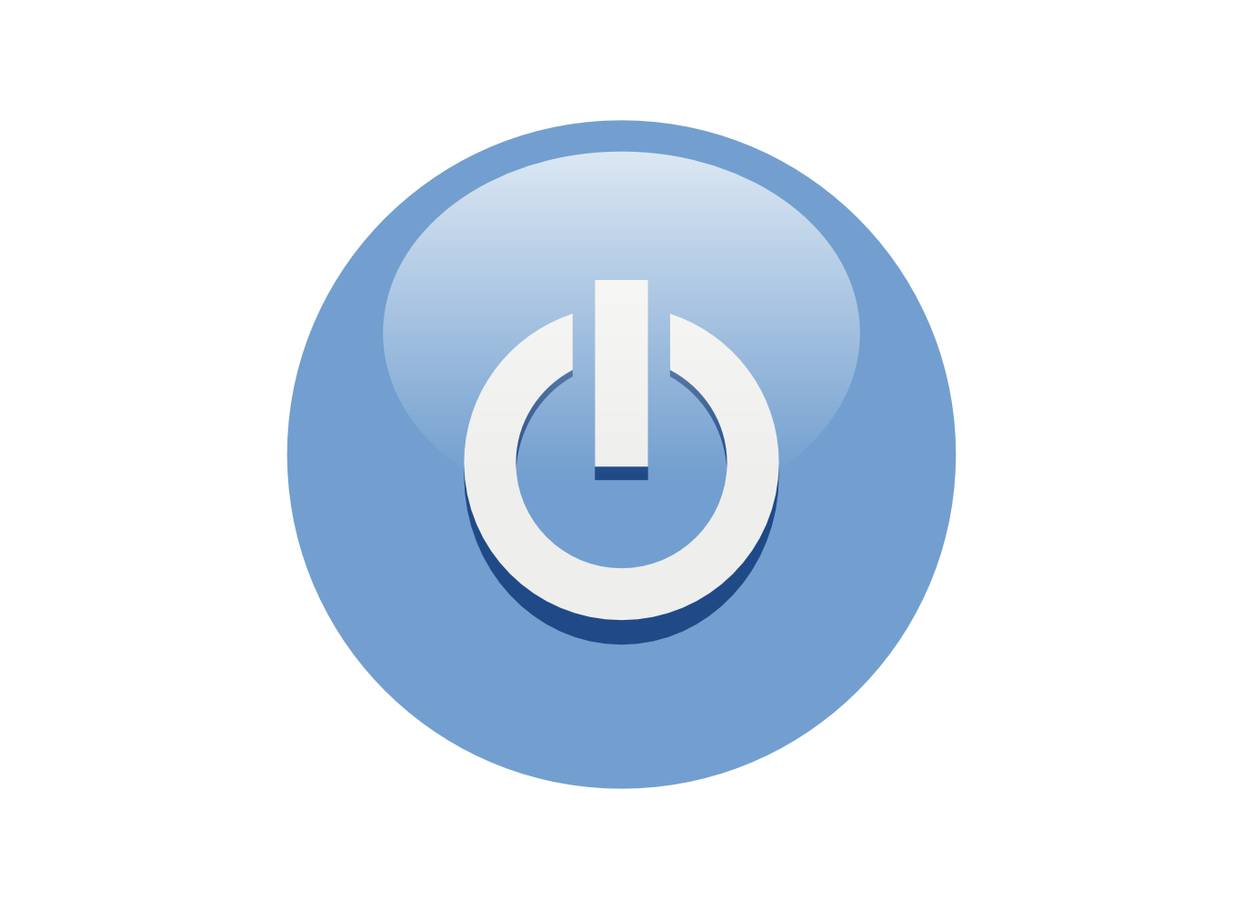 Blue Power Button Clip Art drawing free image download