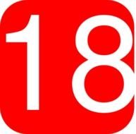 Number 18 Clip Art N13