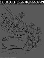 Lightning McQueen Race Car Coloring Pages drawing