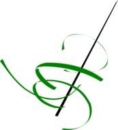 Green Swirls Clip Art N23