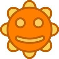 Coloured Sun Clip Art