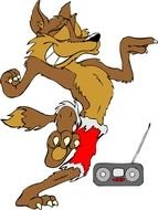 Cartoon Wolf N12