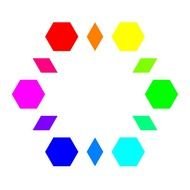 Hexagons 6 Diamonds SVG Vector Clip Art Svg