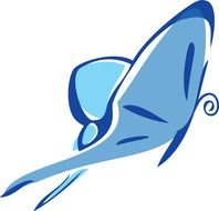 Ä°llustration of Blue Butterfly Clipart