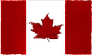 blurred Canadian flag