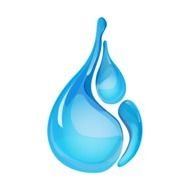 drawing of blue Raindrop