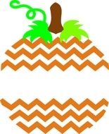 Chevron Pumpkin Clip Art N2