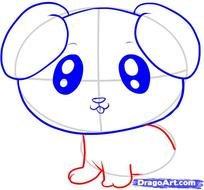 How To Draw A Cute Puppy For Kids
