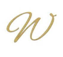 Decorative Wall Letter W Unfinished Unpainted Perfect For