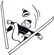 Skiing Clip Art Black And White darwing