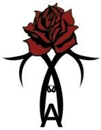 Colorful drawing of the rose with the thorns clipart