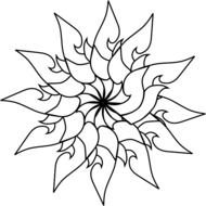 Flower Outline Clip Art N19