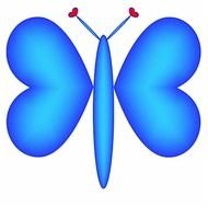 Neon Blue Butterfly