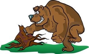 Angry Grizzly Bear Cartoon N3
