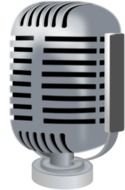 grey Vintage studio Microphone, Clip Art