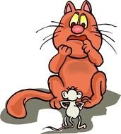 Scared Cartoon Mouse N7