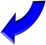 Right Curved Blue Arrow