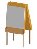 isolated easel