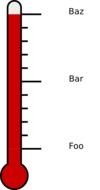 red Thermometer Clip Art drawing