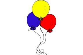 three balloons as a graphic illustration