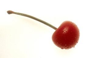 Cherry with the rain drops on it