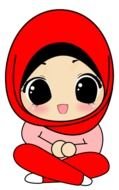 cartoon girl in a red scarf