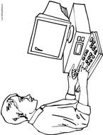 Kids Computer Coloring Page