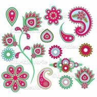 Pink Paisley Inspired Clipart Pack 14 PNG By ArtZentric pound2