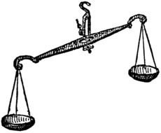 drawn balance scale