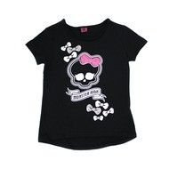 women's black t-shirt with a pattern