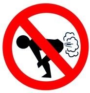 No Farting Sign clipart