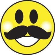 smile with a mustache as a graphic illustration