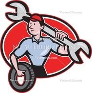 Mechanic Engineer Cartoon