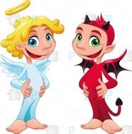 Angel And Devil Cartoon N5