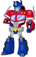 Optimus Prime Transformer, colorful drawing