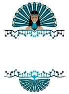 woman peacock as a graphic illustration