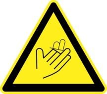 yellow hazard warning sign