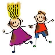 Muddy Kids Clipart Happy Stick Children Playing Together