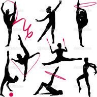 Gymnastics Silhouette Clip Art N63