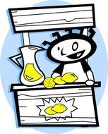 Lemonade Stand Sign 50 Cents drawing