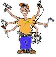 Colorful cartoon drawing of the worker clipart